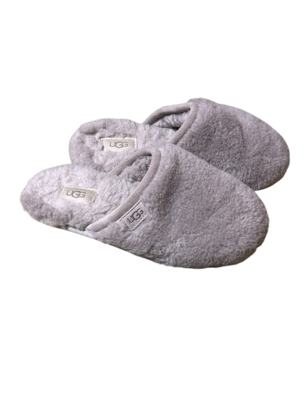 UGG Fluffette Gray Slipper Womens Sz 8 Shearling Wool Slip On House Shoes - Picture 4 of 9